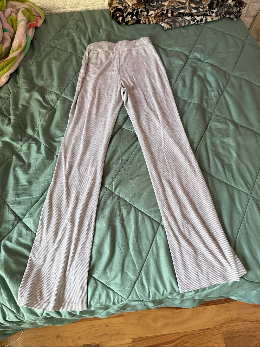 Light gray flare yoga pants